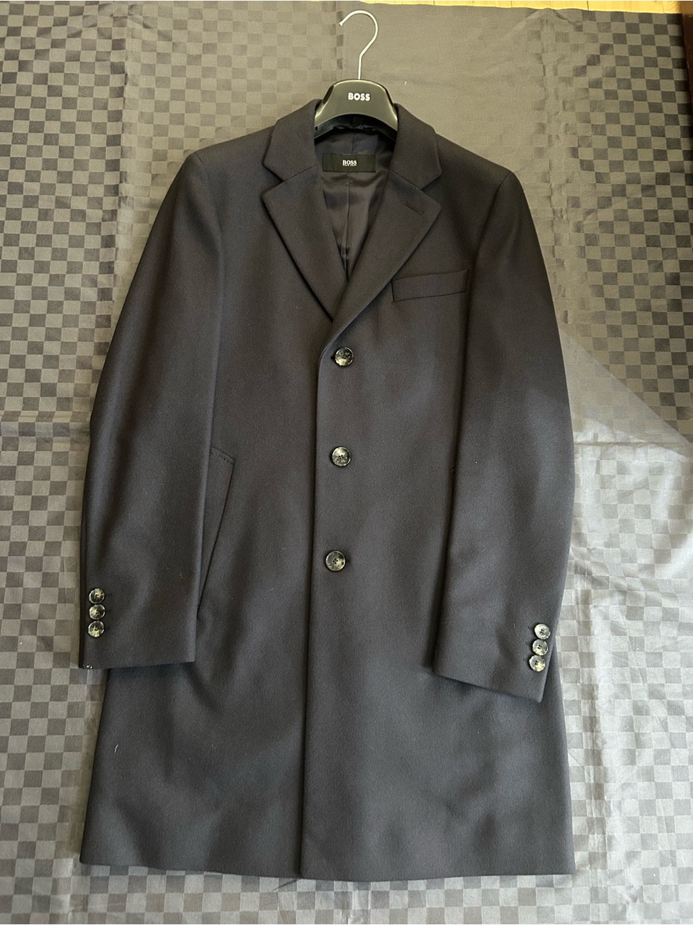 Hugo Boss 100% wool trenchcoat